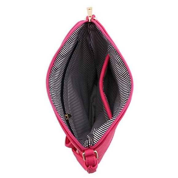 Bright Colored Fuschia Cross-body Bag - Picture 3 of 3